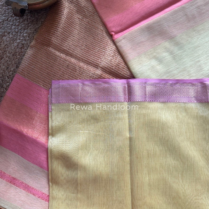 Maheshwari Light Yellow Gichha Pallu Saree GP054