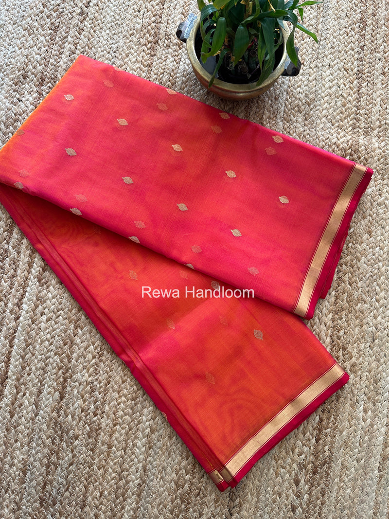 Chanderi Butta Katan Silk Saree
