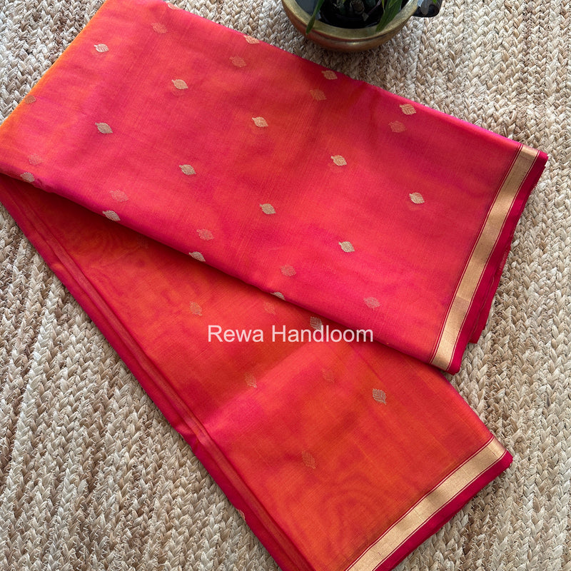 Chanderi Butta Katan Silk Saree