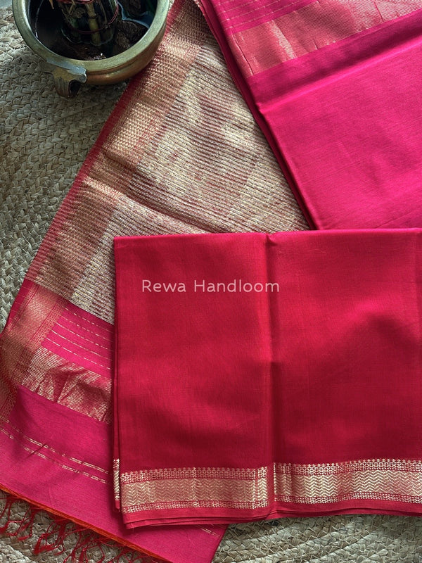 Maheshwari Rani Pink  Gichha Pallu Saree GP053