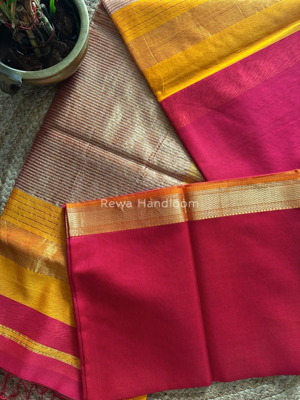 Maheshwari Rani Pink Gichha Pallu Saree GP051
