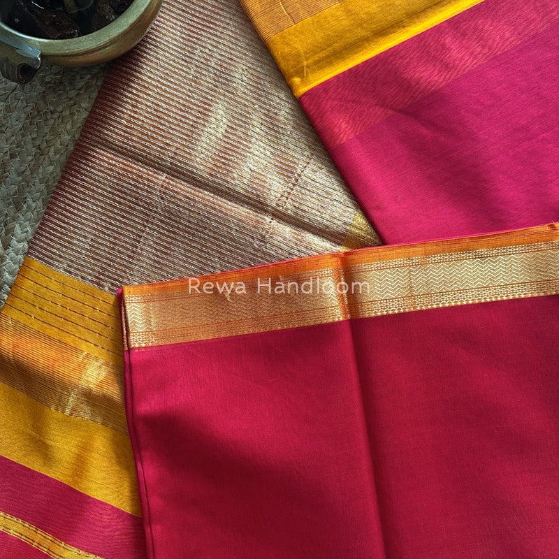 Maheshwari Rani Pink Gichha Pallu Saree GP051