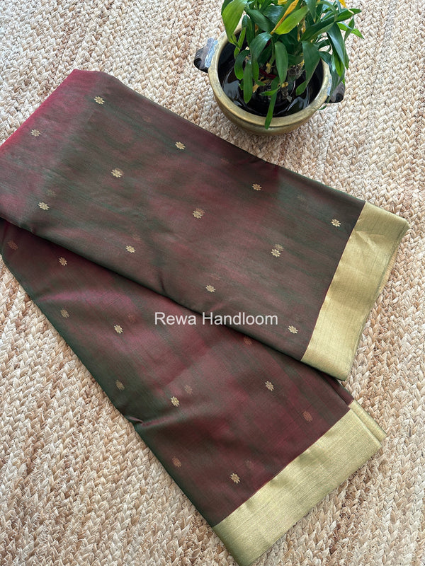 Chanderi Butta Katan Silk Saree
