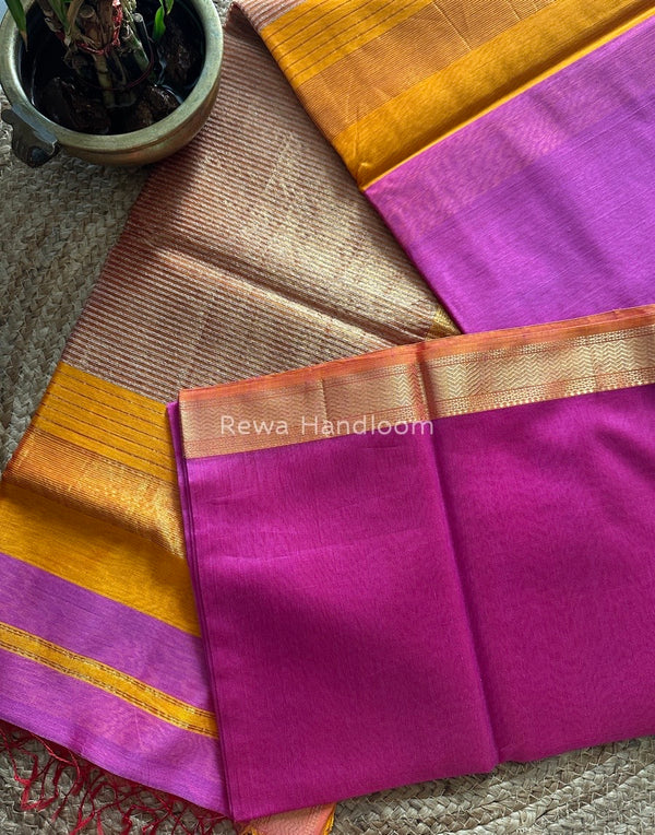 Maheshwari Deep Purple Gichha Pallu Saree GP050
