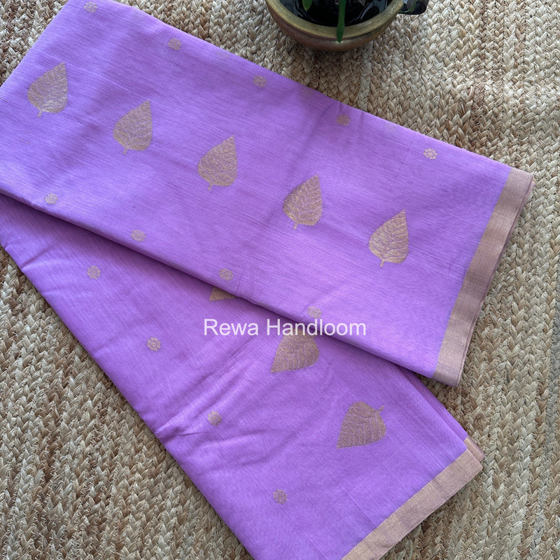 Chanderi Butta Zari Border Saree