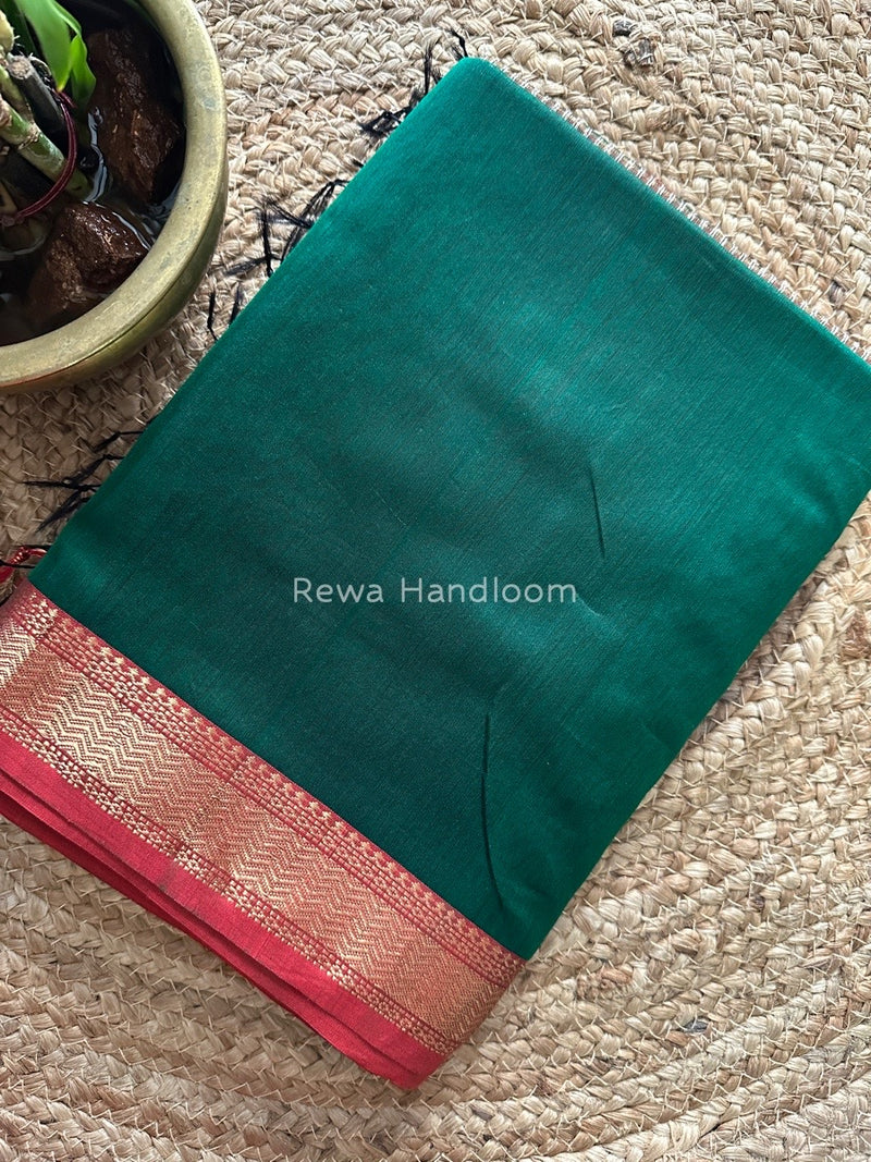 Maheshwari Green Gichha Pallu Saree GP041