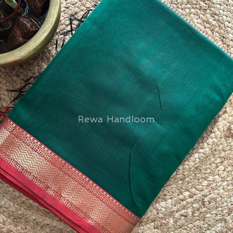 Maheshwari Green Gichha Pallu Saree GP041
