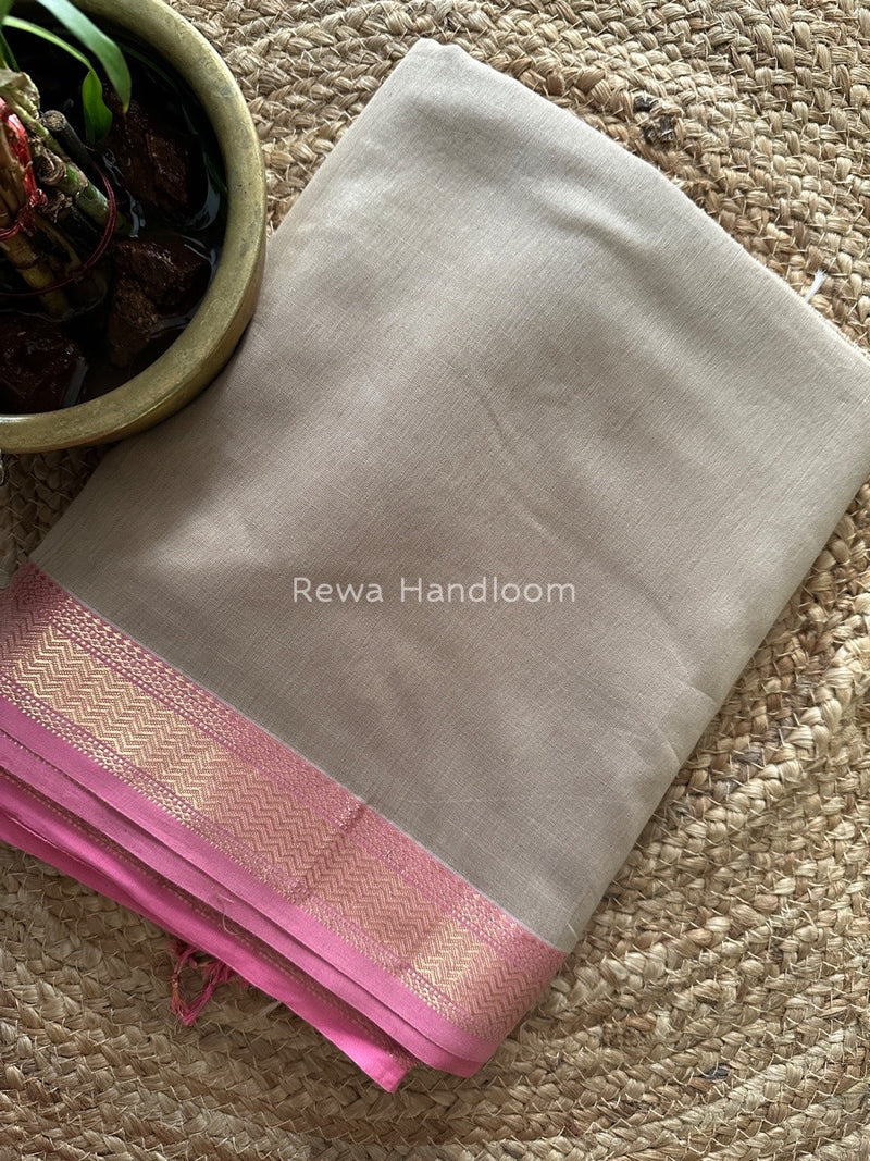 Maheshwari Beige Gichha Pallu Saree GP042