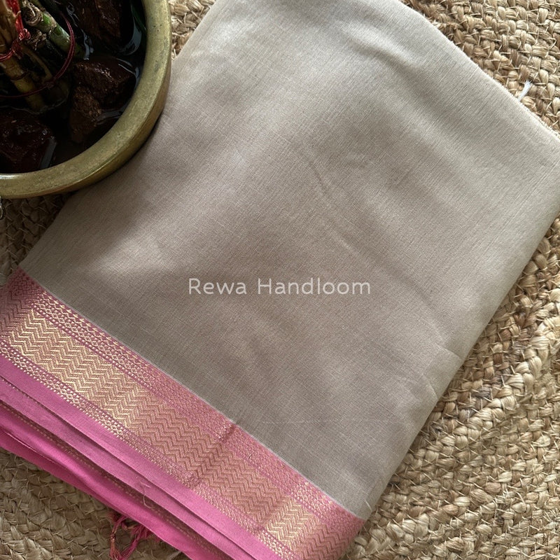 Maheshwari Beige Gichha Pallu Saree GP042