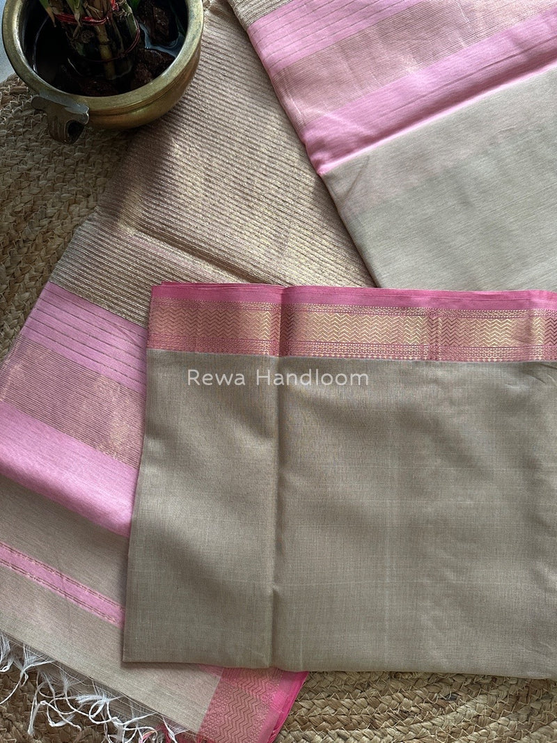 Maheshwari Beige Gichha Pallu Saree GP042