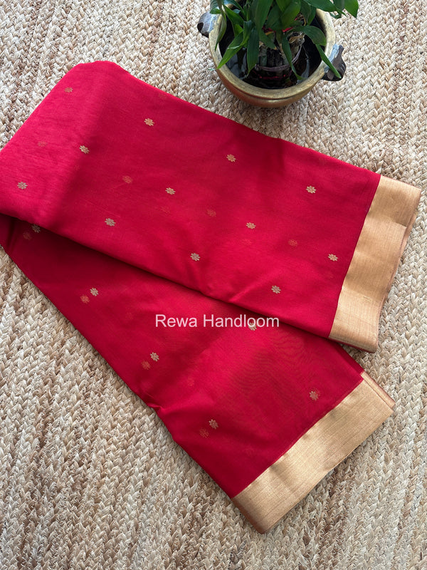 Chanderi Butta Katan Silk Saree