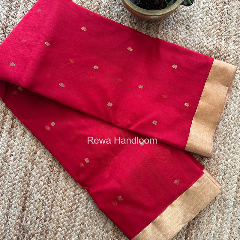 Chanderi Butta Katan Silk Saree