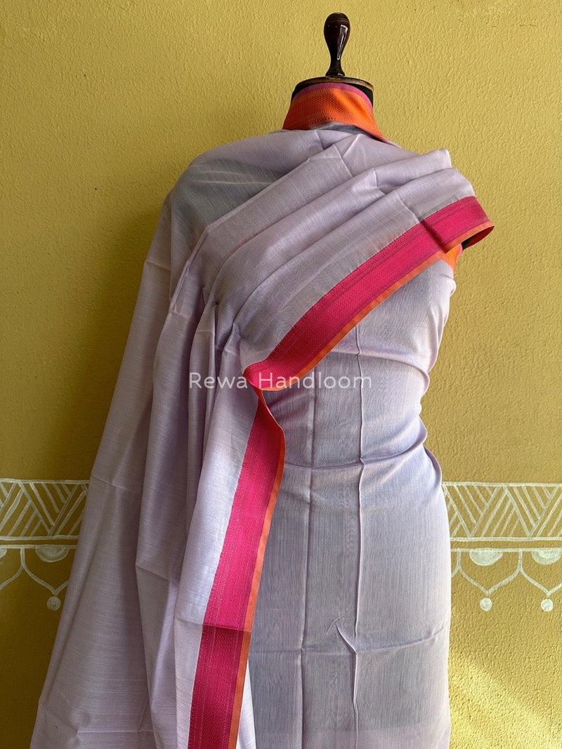 Maheshwari Light Lavender Multicolour Dress Material RTP014