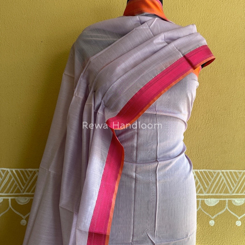 Maheshwari Light Lavender Multicolour Dress Material RTP014