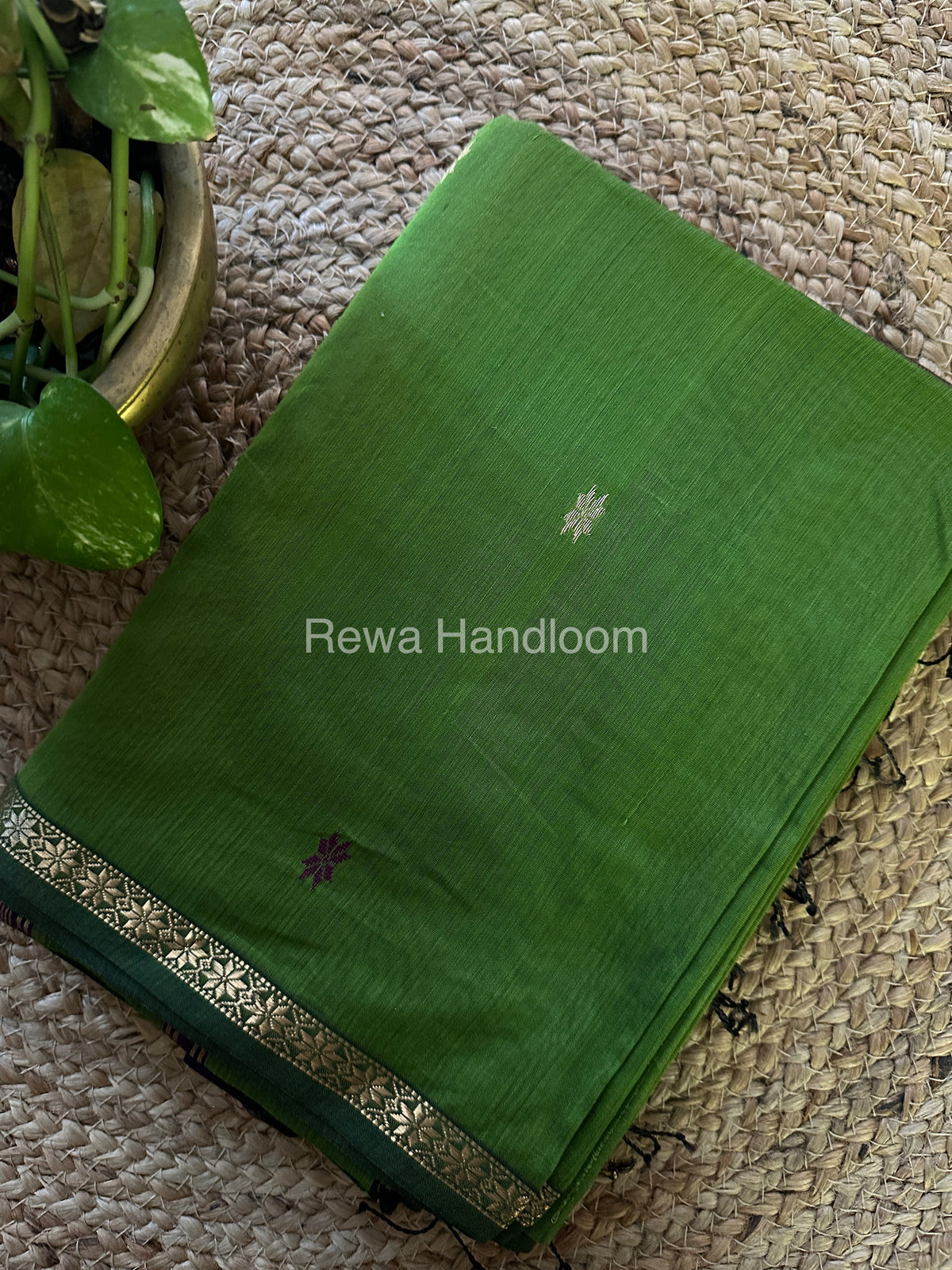  Zari Butti ~ Maheshwari Saree