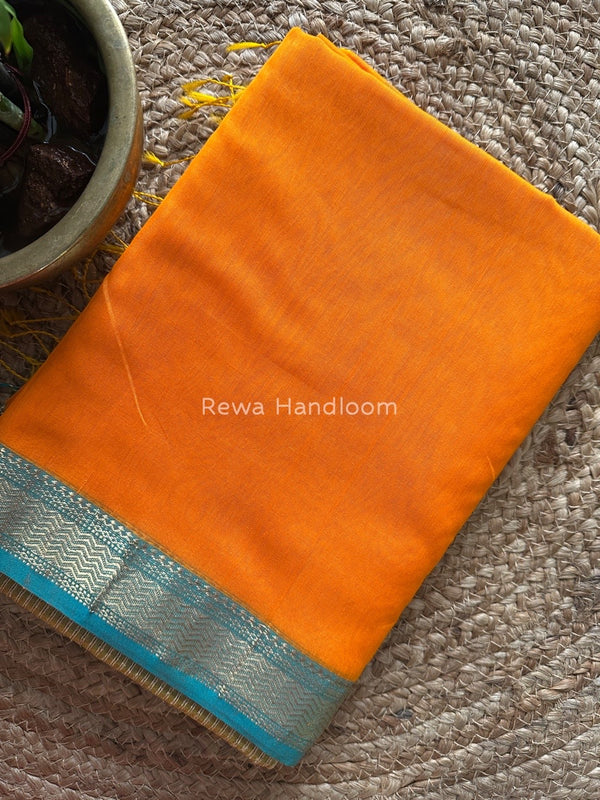 Maheshwari Orange Gichha Pallu Saree GP046