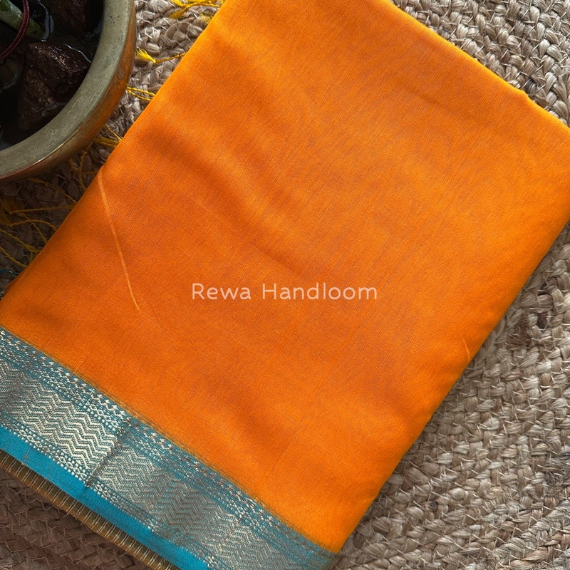 Maheshwari Orange Gichha Pallu Saree GP046