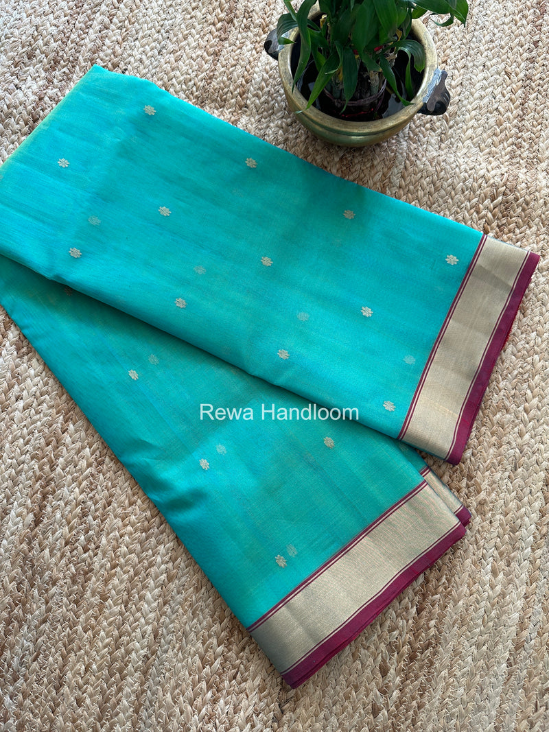 Chanderi Butta Katan Silk Saree