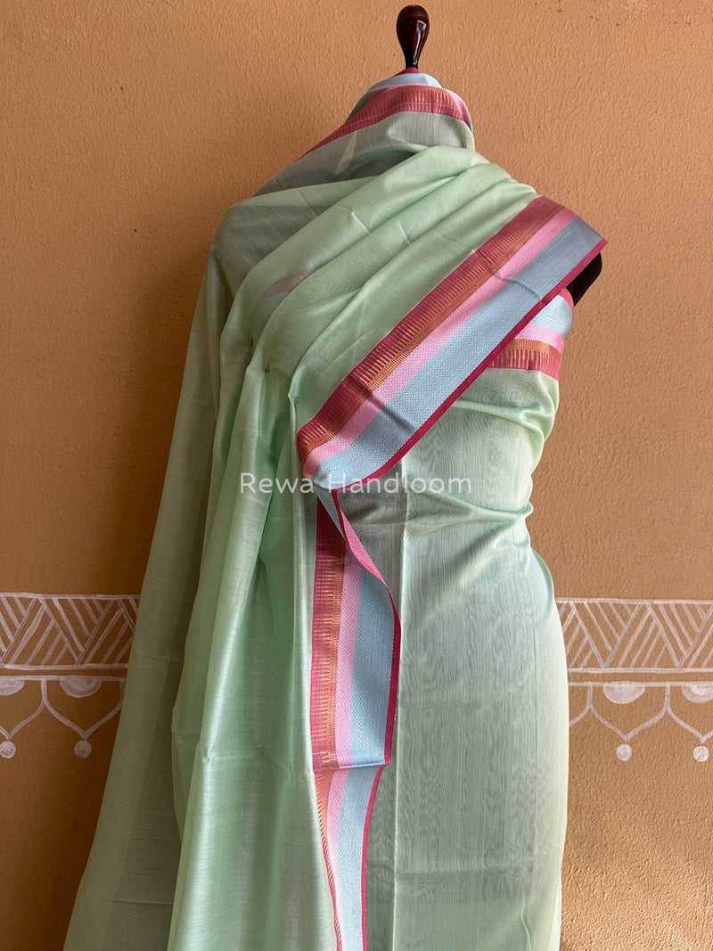 Maheshwari Sea Green Multicolour Dress Material RTP016