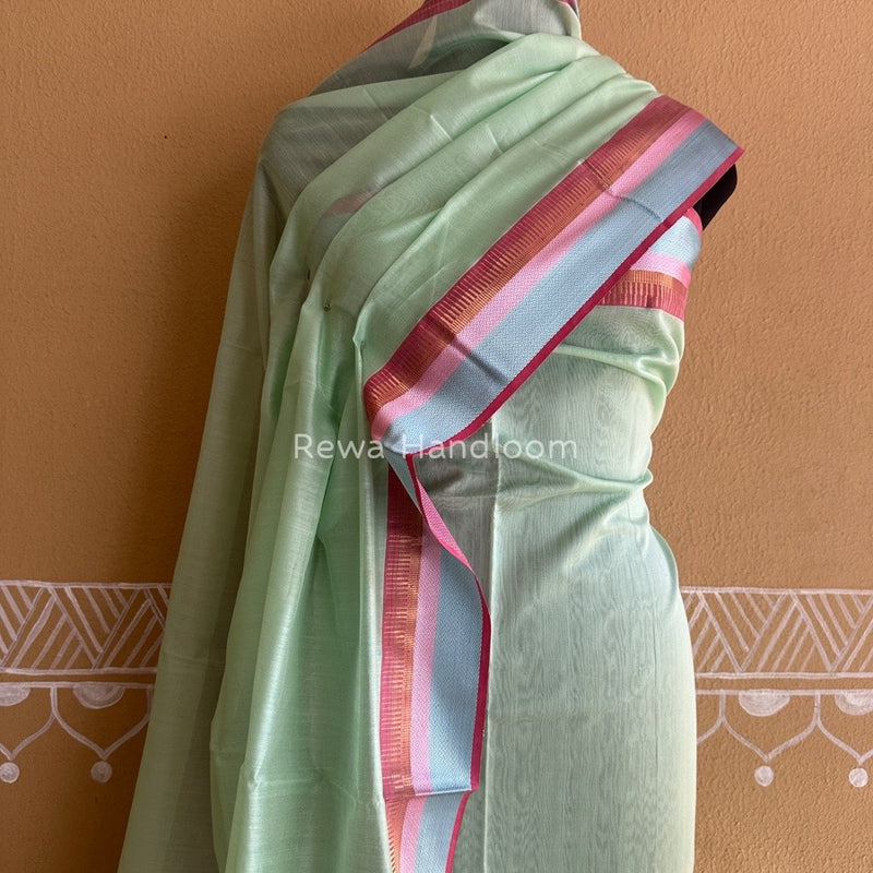 Maheshwari Sea Green Multicolour Dress Material RTP016