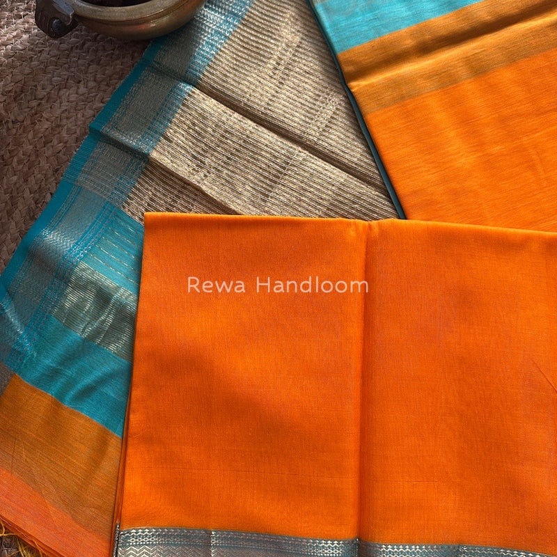 Maheshwari Orange Gichha Pallu Saree GP046