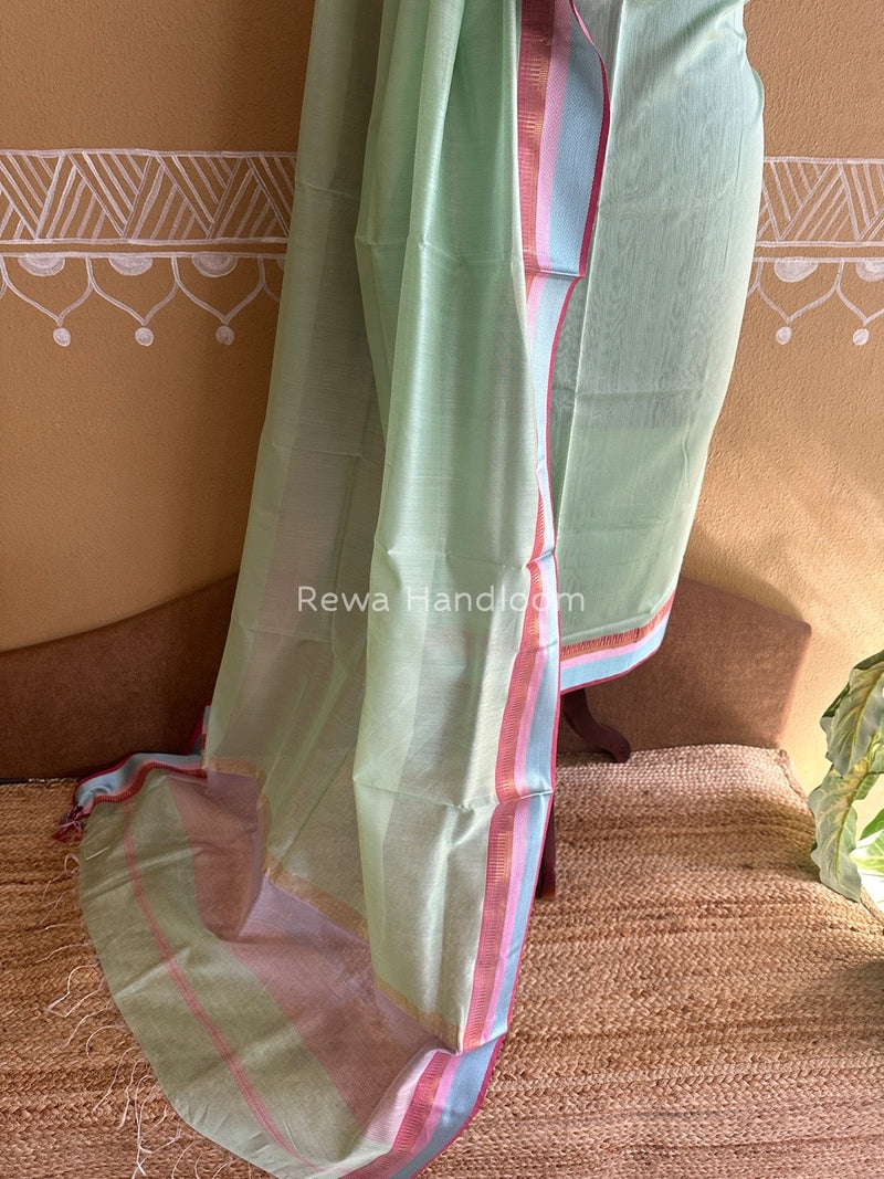 Maheshwari Sea Green Multicolour Dress Material RTP016
