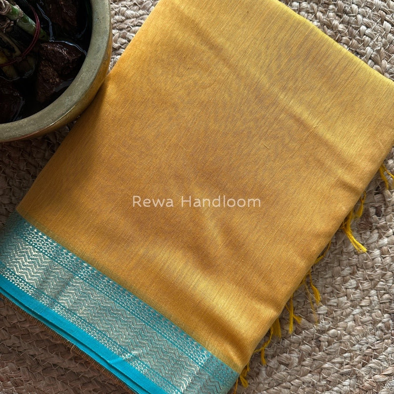 Maheshwari Yellow Gichha Pallu Saree GP047