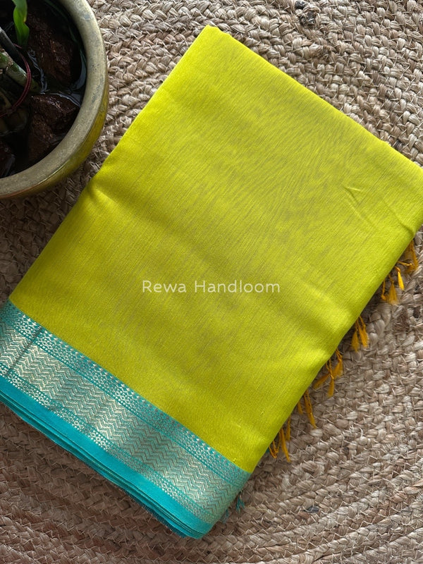 Maheshwari Yellow Gichha Pallu Saree GP052