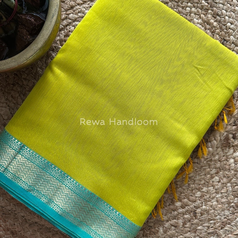 Maheshwari Yellow Gichha Pallu Saree GP052