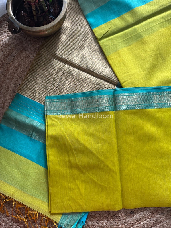 Maheshwari Yellow Gichha Pallu Saree GP052