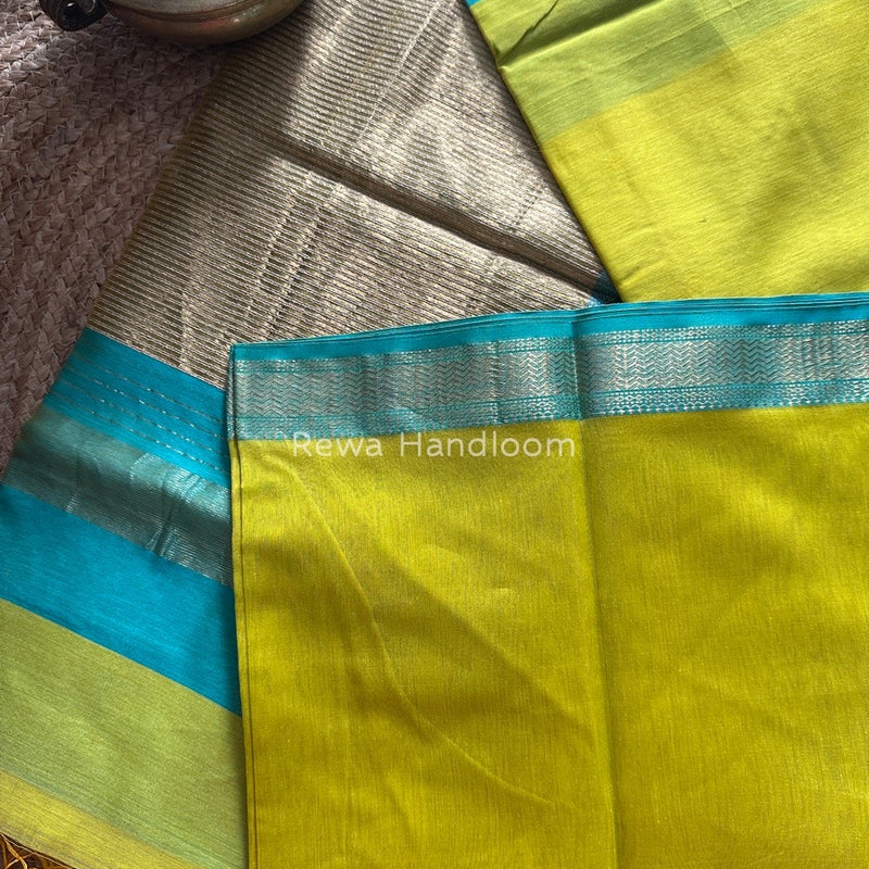 Maheshwari Yellow Gichha Pallu Saree GP052