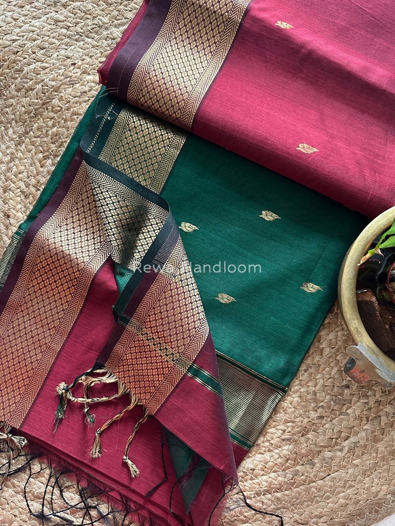 Zari Butti Maheshwari Saree