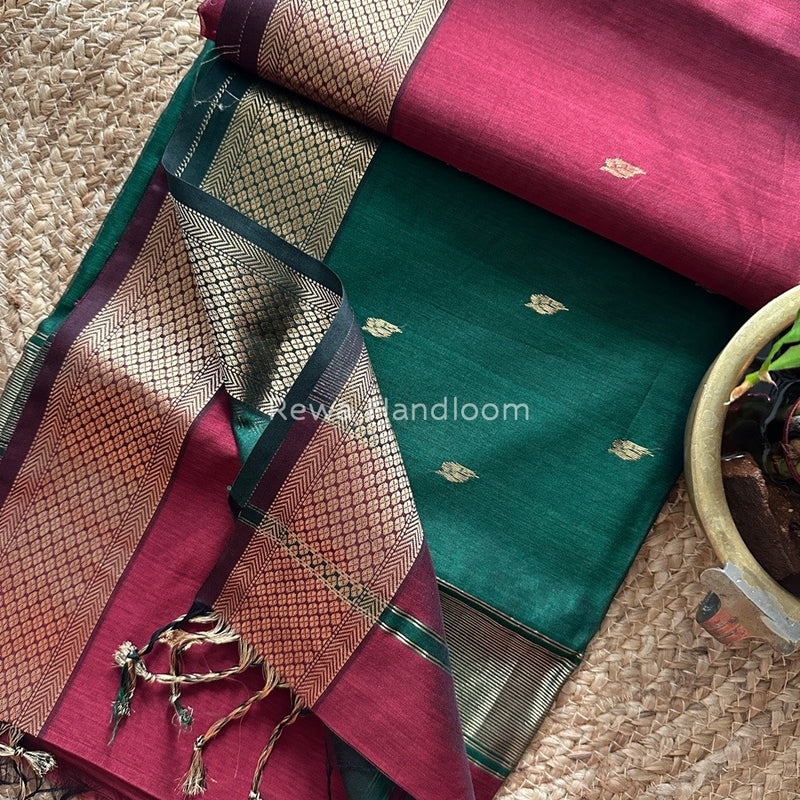 Zari Butti Maheshwari Saree
