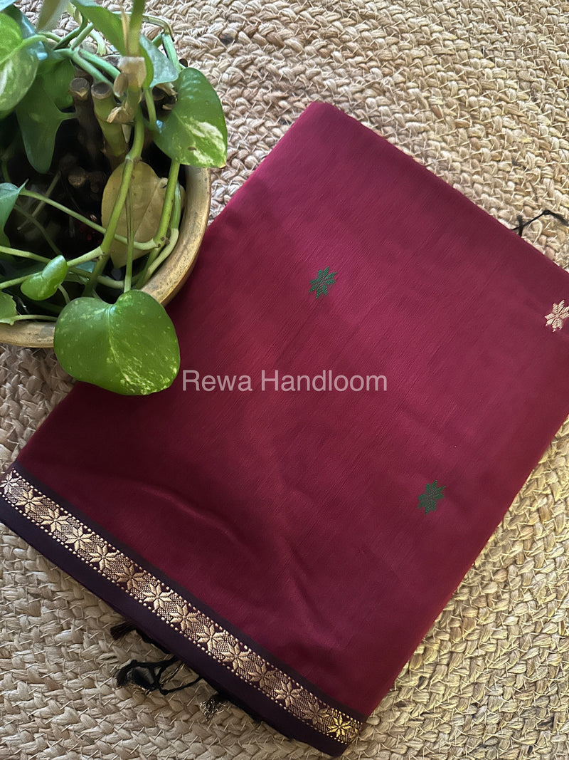  Zari Butti ~ Maheshwari Saree