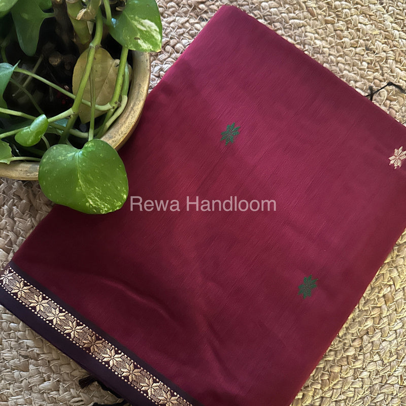  Zari Butti ~ Maheshwari Saree