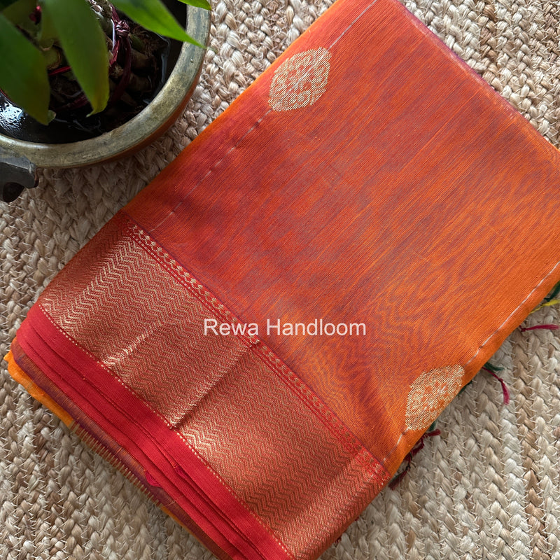 Maheshwari Orange Shaded Butta Saree BLSS025