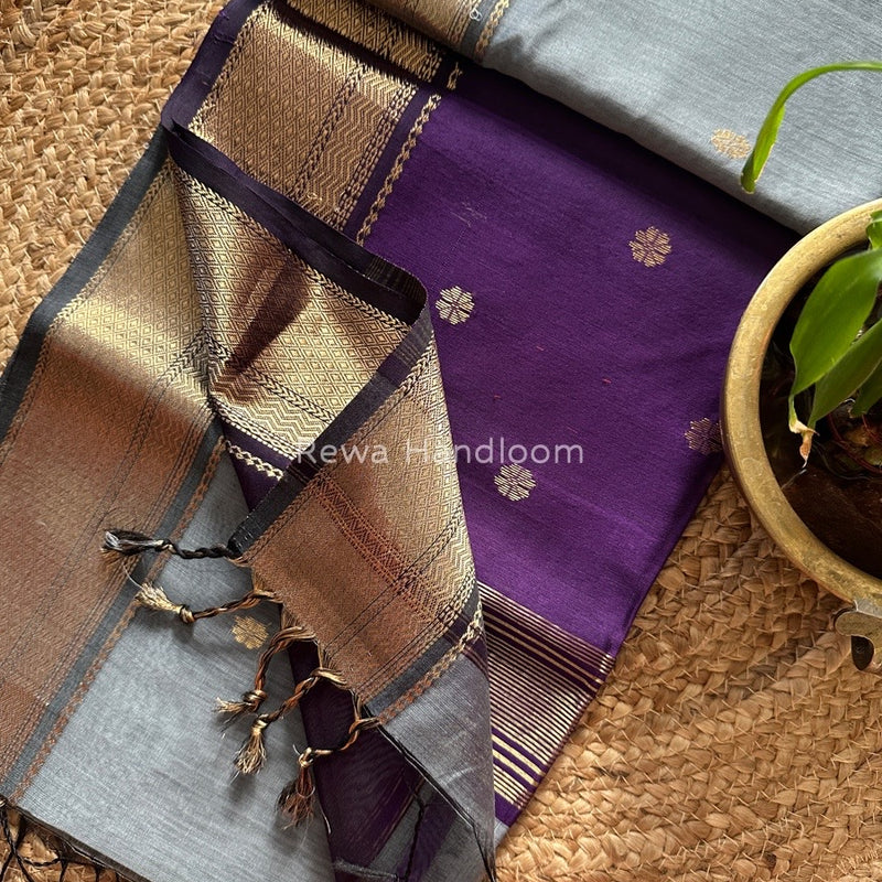 Zari Butti Maheshwari Saree