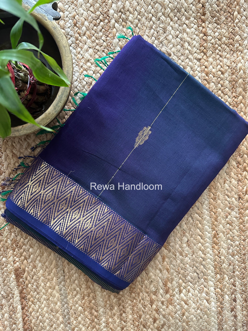 Maheshwari Blue Shaded Butta Saree BLSS030