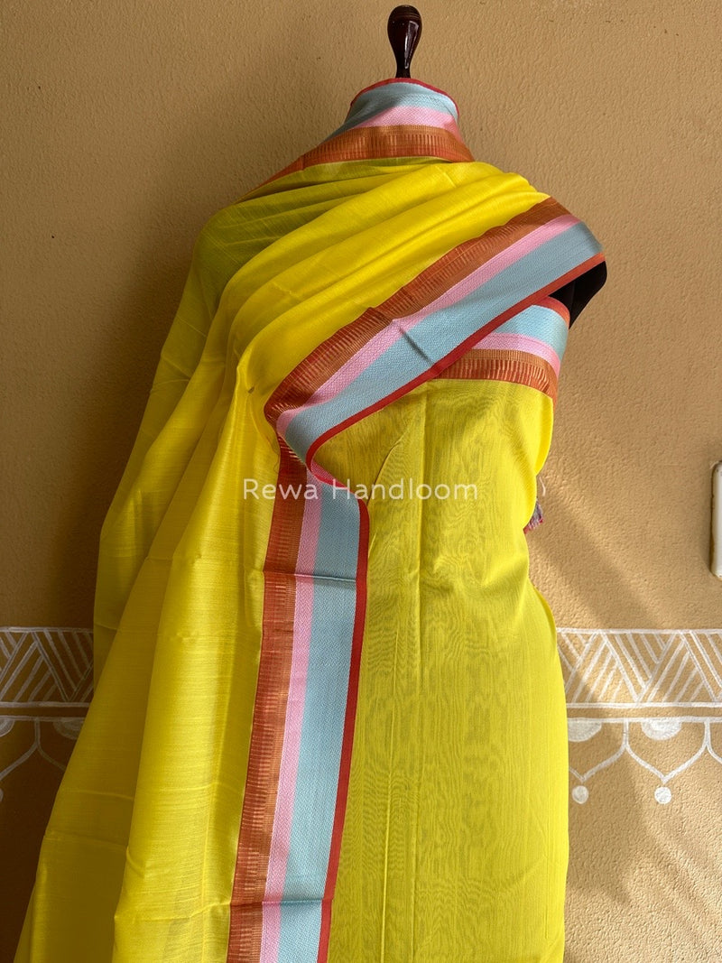Maheshwari Yellow Multicolour Dress Material RTP025