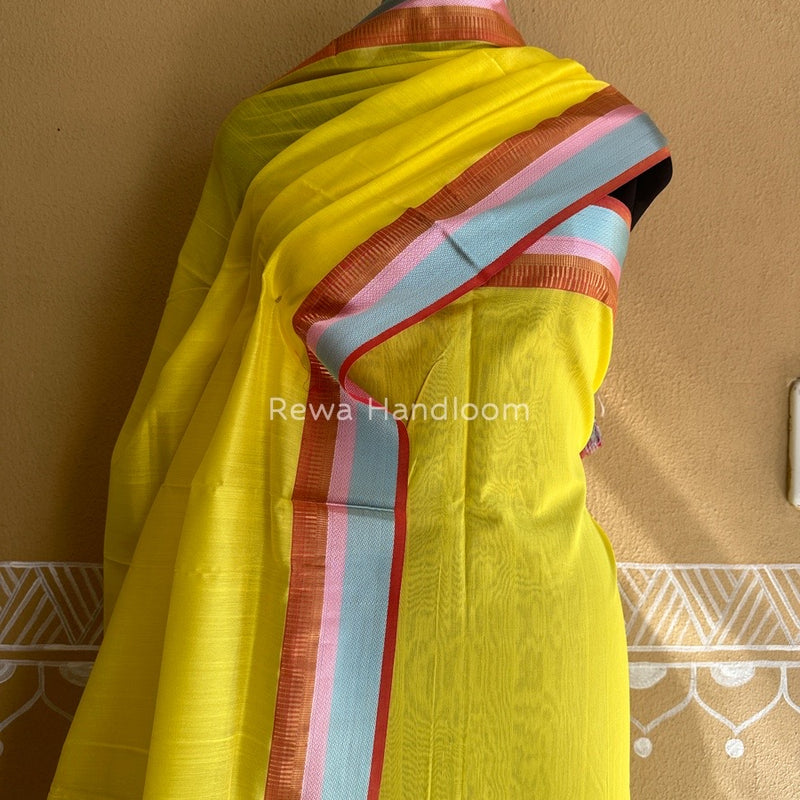 Maheshwari Yellow Multicolour Dress Material RTP025