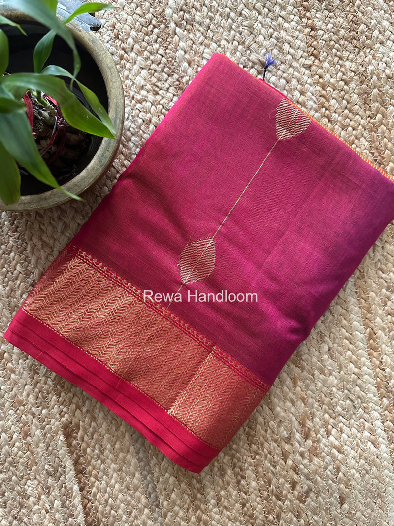 Maheshwari Magenta Shaded Butta Saree BLSS017