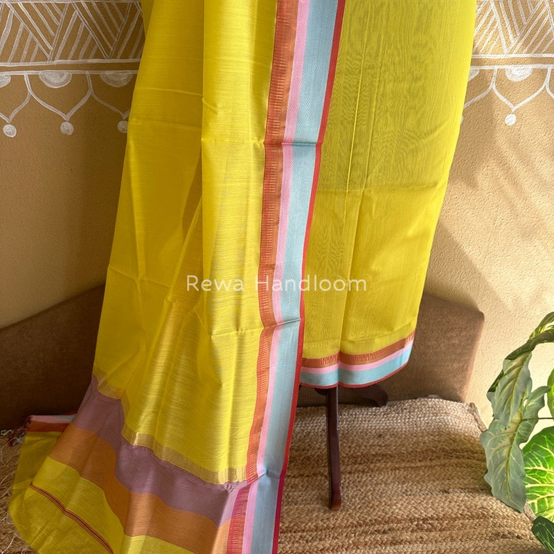 Maheshwari Yellow Multicolour Dress Material RTP025