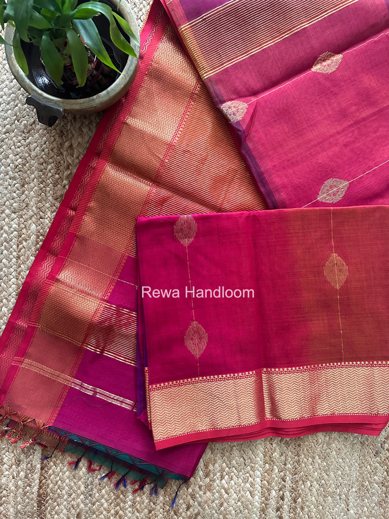Maheshwari Magenta Shaded Butta Saree BLSS017