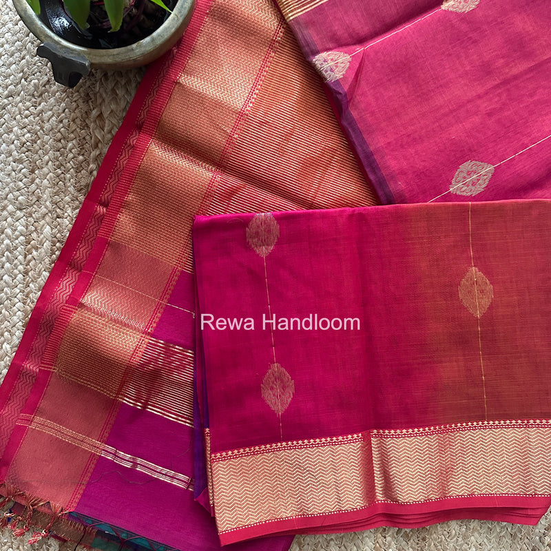 Maheshwari Magenta Shaded Butta Saree BLSS017