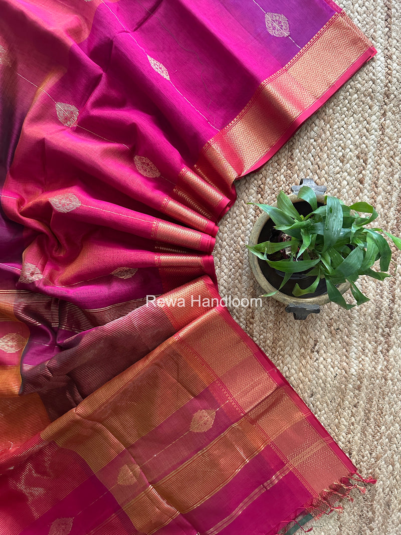 Maheshwari Magenta Shaded Butta Saree BLSS017
