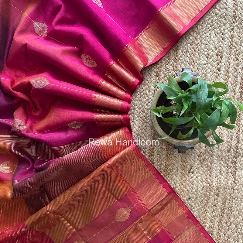 Maheshwari Magenta Shaded Butta Saree BLSS017