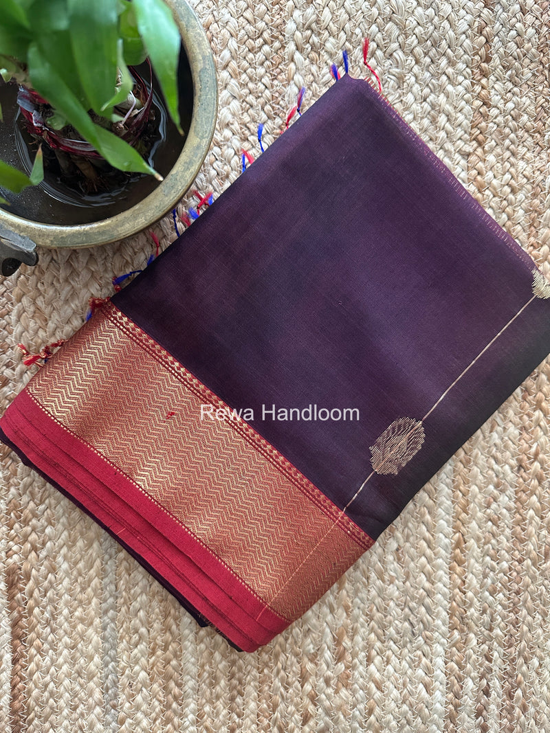 Maheshwari Violet Shaded Butta Saree BLSS04