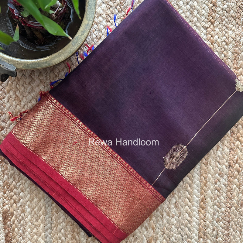 Maheshwari Violet Shaded Butta Saree BLSS04
