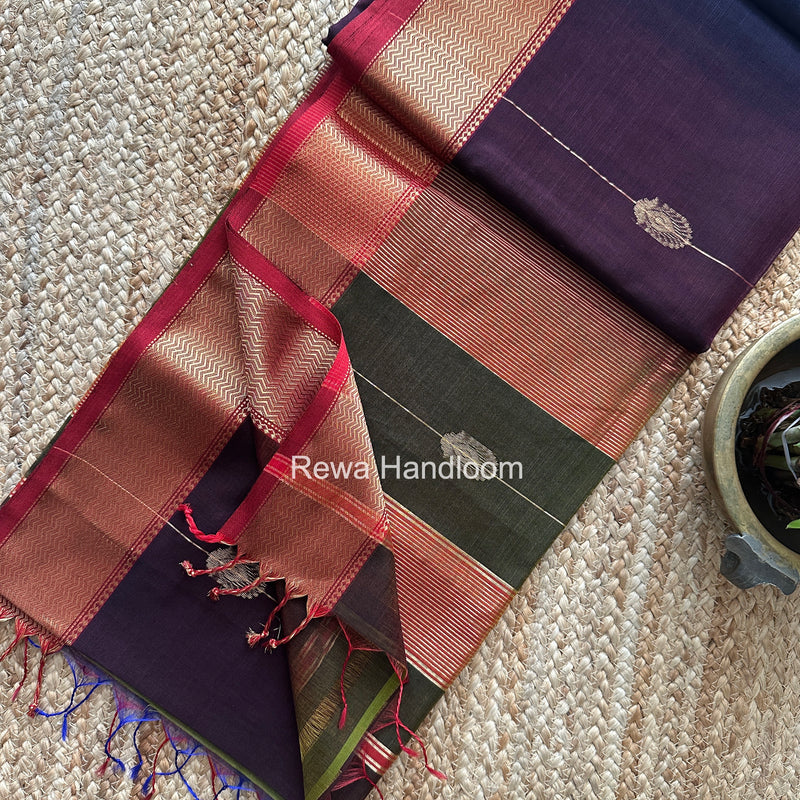 Maheshwari Shaded Butta Saree