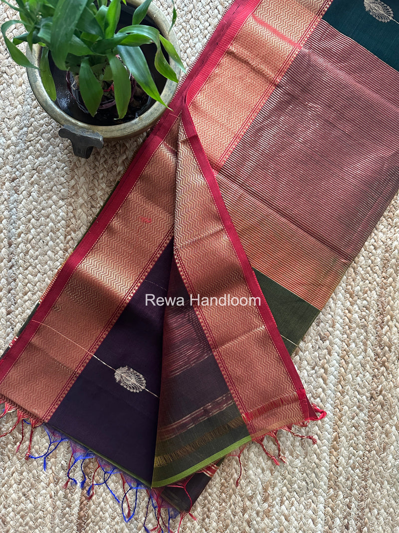 Maheshwari Violet Shaded Butta Saree BLSS04
